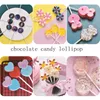 Baking Moulds Cute Flower Round Silicone Lollipop Molds Jelly and Candy Cake Mold Variety Shapes Decorating Form Bakeware 230803