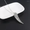 Подвесные ожерелья Классический винтажный металлический ожерелье с пером вечеринка праздничный подарки для мужчин женские ювелирные аксессуары