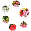 Decorative Flowers 35cm 12 Heades 6 Branches Artificial Morning Glory For Garden Room Wedding Christmas Decoration Simulation Fake