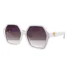 Sonnenbrille 5 Farben Quadratisch Großer Rahmen Damen 572 Hochwertige Mode Herrenbrille Grün Silber Schwarz Khaki Schildpatt