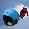Unisexadult kar kaskları için çıkarılabilir kulaklık ile koruyucu dişli kış snowboard kaskı gözlük sabit kayış güvenlik sporları kayak ekipmanı 230803