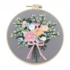 Produits de Style chinois fleur amour broderie bricolage couture plante d'intérieur artisanat pour débutant point de croix artisanat (avec R230804