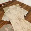 Ubranie etniczne szyfon łagodna urocza 2023 Summer cheongsam chińska tradycyjna retro ulepszona dziewczyna młoda modelka nowoczesna sukienka Qipao dla kobiet