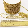 Kettingen 10 meter gouden plaat clip papier ketting ketting accessoires slanke link punk kraag handgemaakte sieraden maken 9777