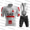 Cycling Jersey Sets Tour De UAE Young Racing Short Sleeve Quick Dry Maillot Ciclismo Bicycle Clothing 230803