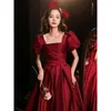 Этническая одежда ретро 2023 китайское красное свадебное платье Год чингсамс бальные платья свадебные платья Женщины