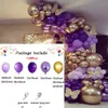 Inne imprezy imprezowe 139pcs ciemny fioletowy lekki balon girland łuk zestaw metalowy fioletowe złoto lateksowe balony weselne przyjęcie dla dzieci urodziny Baby Shower Baby Shower Baby Shower