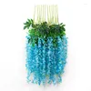 Decorative Flowers 12pcs Artificial Wisteria Silk Garland Ratta Extra Long Thick Vine Hanging For Home Event Party Wedding Decor