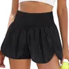 Shorts ativos cor de verão feminino forro de ioga esportes corrida exercício treino caminhadas elástico alta flexibilidade fofo