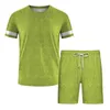 Herren-Trainingsanzüge, Sommer, lässiger Sportanzug, 3D-gedrucktes Herren-Fitnessstudio, 2-teiliges, übergroßes Sportbekleidungs-Mann-T-Shirt, Strandshorts-Outfits, anpassbares Logo