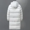 Lange Jacken, Winter, dicke Isolierung, Baumwolle, bedruckt, Designer-Marke, Outdoor-Sport, lange Jacke, Kapuzenmantel