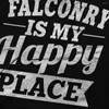 Camisetas Masculinas My Happy Place TShirt Para Masculino Falcoaria Roupa Novidade Camisa de Poliéster Confortável