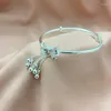 Brazalete de grado superior con borlas y lazo para mujer, accesorios de aniversario, brazaletes chapados en plata a la moda, joyería ajustable para mujer