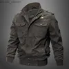 Kurtki męskie 2022 Summer Autumn US Baseball Pilot Army Wojskowy Flight College Tactical Military Army Kurtka dla mężczyzn Outdoor Cargo Kurtka T230804