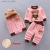 Kleidungssets Kleidungssets Mode Baby Jungen Kleidung Herbst Winter Warme Mädchen Kinder 3-teilige Outfits Anzug Born Infant SetsClothing T230804