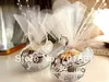 Gift Wrap 12 Pieces Swan Wedding Favor Boxes/Gift Creative Selfdom Bomboniere Candy Boxes with voiledecorate pear 230804
