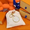 Luxurys Designer Keychain lover Round Diamond fashion Car Handmade key ring Classic Keychain Men Women Bag Pendant G23080413Z-6