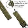 Titta på band HEMSUT Högkvalitativ nylon Quick Release Movement -handledsband Militär andningsbar vattentät 18mm 20mm 22mm 24mm 230803