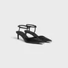 2023 Kitten Triomphe T-Bar Preap Pump Lambskin Wox Blood Woman Sandals Sandal