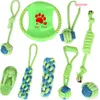 Brinquedos para mastigar para animais de estimação Algodão Trançado Ropetrumpet Chewers Tough Teething Chew Interactive Animal Cute Rope For Pets Puppy Playtime Dro Ot1Hp