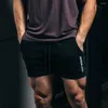 Shorts Masculino de Algodão Esportivo Running Preto Calça de Treino Musculação Fitness Calça Curta Corredor Coreano Treino de Academia