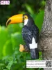 Garden Decorations Layout Fake Bird Simulation Parrot Toucan Decoration Villa Animal Hanging Idyllic Pendant