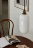 Lampy wiszące nordyckie retro biały jadeile szklany żyrandol z boczna lampa stołowa lampa nocna światła nocne