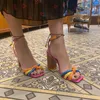 Sandals Brazil Fashion Luxury Twist Woven Sandals Color Blocking Designer Brand Women's Shoes Thick with High Heel Sandals Female Casual 230804