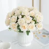 Fleurs décoratives 5 têtes angulaire Rose artificielle pour arc de mariage fournitures pour la maison fête de noël décoration accessoire Scrapbook