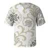 Heren Casual Shirts Mens Hawaiian Beach Summer Shirt Esthetische print Oversized T-mouw Truien Boho Tops Losse stijl Camisa Hombre