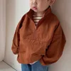 Sudaderas con capucha Ropa para niños Ropa de primavera coreana top bebé ligero y cómodo cortavientos de bolsillo chaqueta pequeña 230803