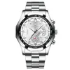 Wristwatches FNGEEN Luxury Men's Watches Stainless Steel Band Fashion Waterproof Quartz Watch For Man Calendar Male Clock Reloj Hombre S001 230804