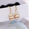 Baumeln Ohrringe Korea Mode Perle Für Frauen Pflastern Micro Zirkonia Ohr Haken Einfache Temperament Perle Ohrringe Hochzeit Schmuck