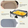 Moules de cuisson 123pcs Réutilisable Air Fryer Silicone Pot Four Plateau Airfryer Panier Pizza Poulet Frit Grill Pan Mat pour Cuisine 230803