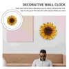Horloges murales horloge muette cuisine actionnée tournesol salle de bain décor bois décoration suspendu 3d numérique