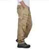 Pantalons pour hommes Hommes Cargo Multi Poches Militaire Tactique Outwear Streetwear Armée Pantalon Droit Casual Pantalon Long 230804