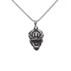 Подвесные ожерелья панк адский череп из нержавеющей стали ожерелье мужчины женские тенденции личность готические винтажные украшения