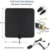 Amplified Indoor HDTV Antenna - 4K 1080p VHF UHF Television Local Channels - Detachable Signal Amplifier - 13ft Coax Cable Included