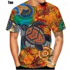 Herren T-Shirts 2023 Mode Aborigine Indigen Vintage Ethnischer Stil Malerei Kunst 3D-Druck T-Shirt