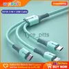 Laddare/kablar 3 i 1 USB Fast Charging Cable Multi-Port Type-C Micro USB och Lightning Port Charing Wire för iPhone Huawei Xiaomi telefonlinje x0804