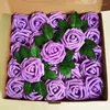 Decorative Flowers 25pcs/box Artificial Blush Roses Realistic Fake W/Stem For DIY Wedding Party Bouquets Baby Shower Home Decorations