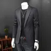 Men's Suits Blazers For Men Fashion Casual Black Strips Blazer Gentlmen Coat Business Suit Jacket Slim Fit Outwear 2023