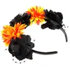 Bandane Fascia per capelli con fiori di Halloween Accessori per capelli gotici Fasce per donna Giorno dei morti Copricapo Lolita Costume