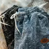 Heren Jeans Mannelijke Denim Shorts Blauw Gedrukt Anime Zwart Baggy Met Print Mannen Zomer Streetwear Hip Hop Harajuku