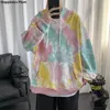 Men's Hoodies Men Hoodie Tie Dye Sweatshirt Pattern Hip Hop Streetwear Pullover 2023 Autumn Man Women Oversize Harajuku Hooded