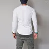 Men's T Shirts Winter Casual Bottoming Shirt Button Long Sleeve T-shirt O-Neck Cotton Solid Color Autumn Spring Clothing