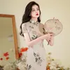 Ubranie etniczne 2023 Summer Cheongsam Slim Fashion Retro Bankiet Performance Kostum