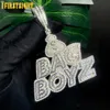 Collane con ciondolo CZ Lettere Borsa Boyz Collana Iced Out Bling 5A Zircone cubico Simbolo del dollaro Denaro Charm Moda Hip Hop Uomo Gioielli 230803