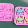 Baking Moulds Cute Cartoon Silicone Mold Character Mouse Cat Dog DIY Cake Soap Tray 3D Chocolate Drip Decorative 230803