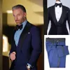 Costumes de mariage de luxe pour hommes Slim Fit Jacket Peaked Revers Groom Wear 3 Pièces Pour Homme Bureau D'affaires Personnalisé